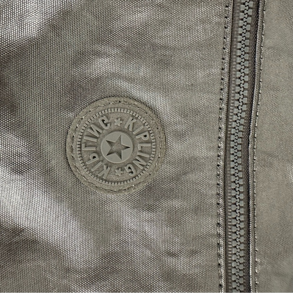 Kipling Metallic Silver Crossbody Bag Purse - Picture 15 of 16